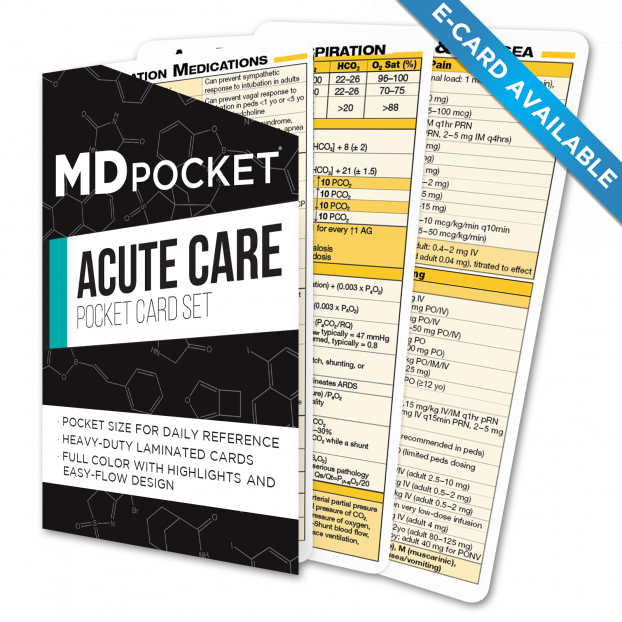 Acute & Critical Care Card Set