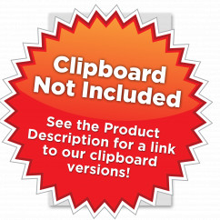 Vertical 11 x 17 MDF Clipboard Notepad - Blank