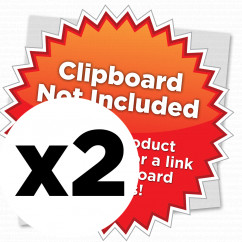 2 Pack - Horizontal 17 x 11 MDF Clipboard Notepad - Blank