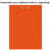 Letter Size 8.5 x 11 Aluminum Clipboard | Orange