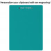 Letter Size 8.5 x 11 Aluminum Clipboard | Teal
