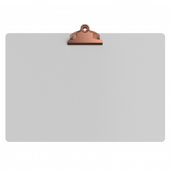 White Aluminum 17 x11 Ledger Clipboard with Butterfly Clip