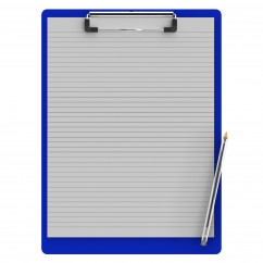 Letter Size 8.5 x 11 Aluminum Clipboard | Blue