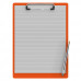 Letter Size 8.5 x 11 Aluminum Clipboard | Orange