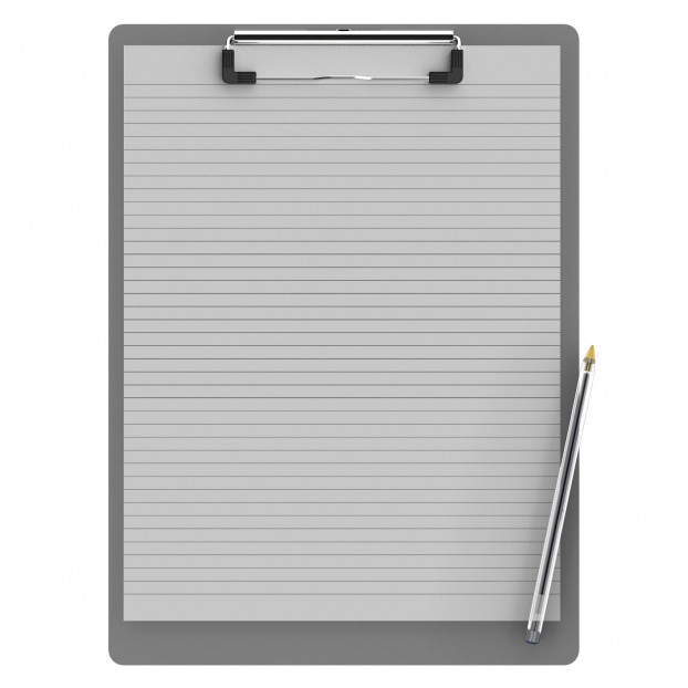 Letter Size 8.5 x 11 Aluminum Clipboard | Silver