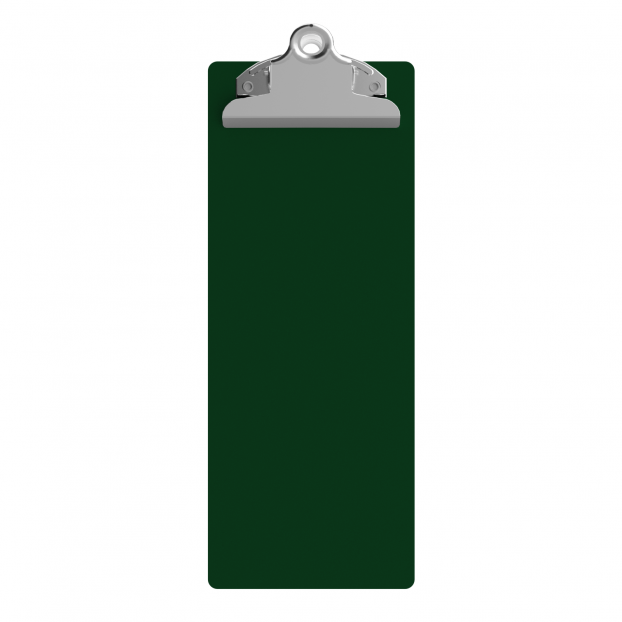 4.25 x 11 Aluminum Server Clipboard - Green
