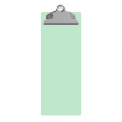 4.25 x 11 Aluminum Server Clipboard - Mint