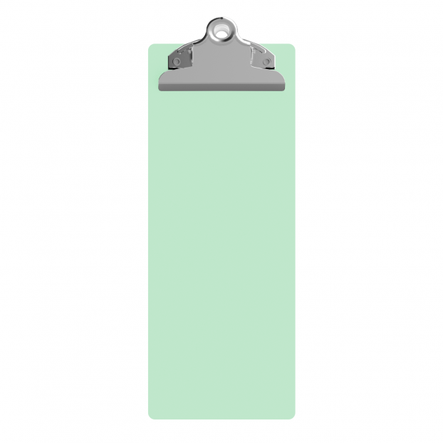 4.25 x 11 Aluminum Server Clipboard - Mint