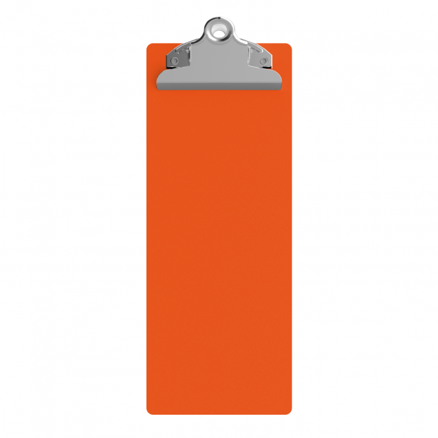 4.25 x 11 Aluminum Server Clipboard - Orange