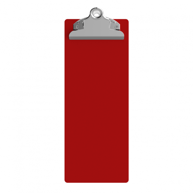 4.25 x 11 Aluminum Server Clipboard - Red
