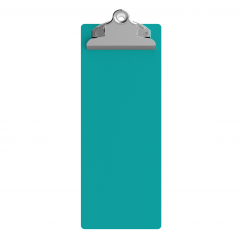 4.25 x 11 Aluminum Server Clipboard - Teal