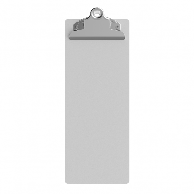 4.25 x 11 Aluminum Server Clipboard - White