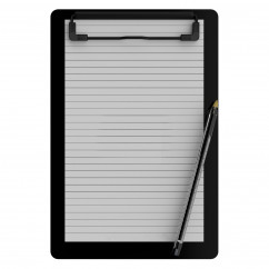 Memo Size 5 x 8 Aluminum Clipboard | Blackout