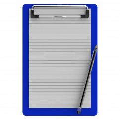 Memo Size 5 x 8 Aluminum Clipboard | Blue
