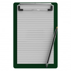 Memo Size 5 x 8 Aluminum Clipboard | Green