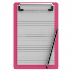 Memo Size 5 x 8 Aluminum Clipboard | Pink