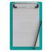 Memo Size 5 x 8 Aluminum Clipboard | Teal