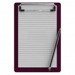 Memo Size 5 x 8 Aluminum Clipboard | Wine