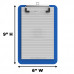 Memo Size 5 x 8 Plastic Clipboard | Blue