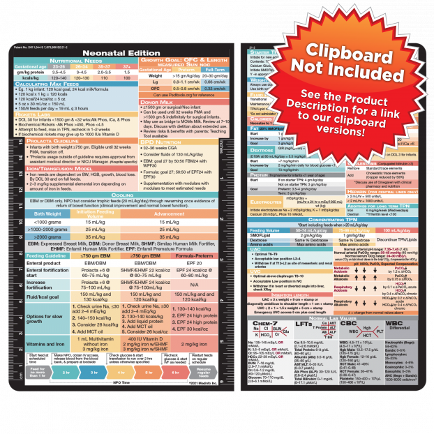 Neonatal (NICU) Adhesive Reference Label