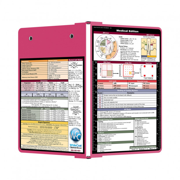  Folding Memo - WhiteCoat Clipboard® - Pink Medical Edition