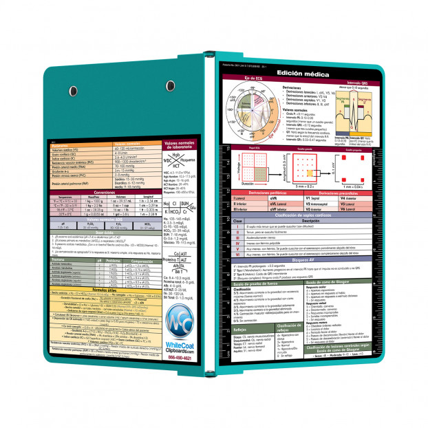  Folding Memo - WhiteCoat Clipboard® - Teal Edición médica