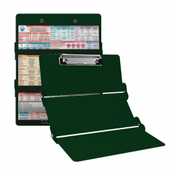 WhiteCoat Clipboard® Trifold - Green Anesthesia Edition