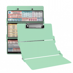 WhiteCoat Clipboard® Trifold - Mint Anesthesia Edition