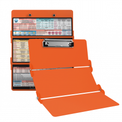 WhiteCoat Clipboard® Trifold - Orange Anesthesia Edition