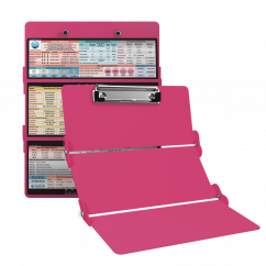 WhiteCoat Clipboard® Trifold - Pink Anesthesia Edition