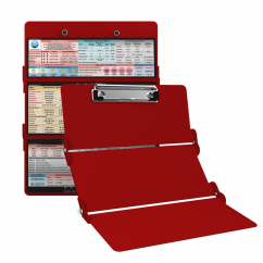 WhiteCoat Clipboard® Trifold - Red Anesthesia Edition