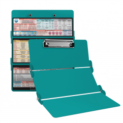 WhiteCoat Clipboard® Trifold - Teal Anesthesia Edition