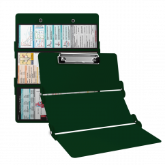 WhiteCoat Clipboard® Trifold - Green Cardiology Edition