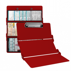 WhiteCoat Clipboard® Trifold - Red Cardiology Edition
