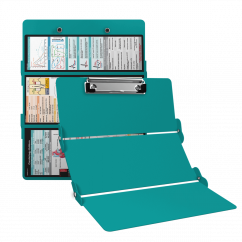 WhiteCoat Clipboard® Trifold - Teal Cardiology Edition