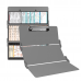 WhiteCoat Clipboard® Trifold - Silver Cardiology Edition
