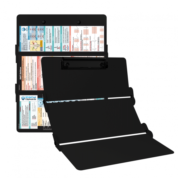 WhiteCoat-Clipboard®-Trifold-Black-EMT-Edition
