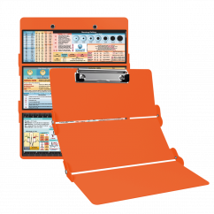 WhiteCoat Clipboard® Trifold - Orange Nursing Edition