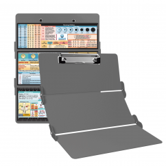 WhiteCoat Clipboard® Trifold - Silver Nursing Edition