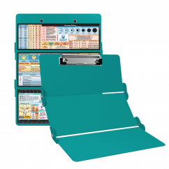 WhiteCoat Clipboard® Trifold - Teal Nursing Edition