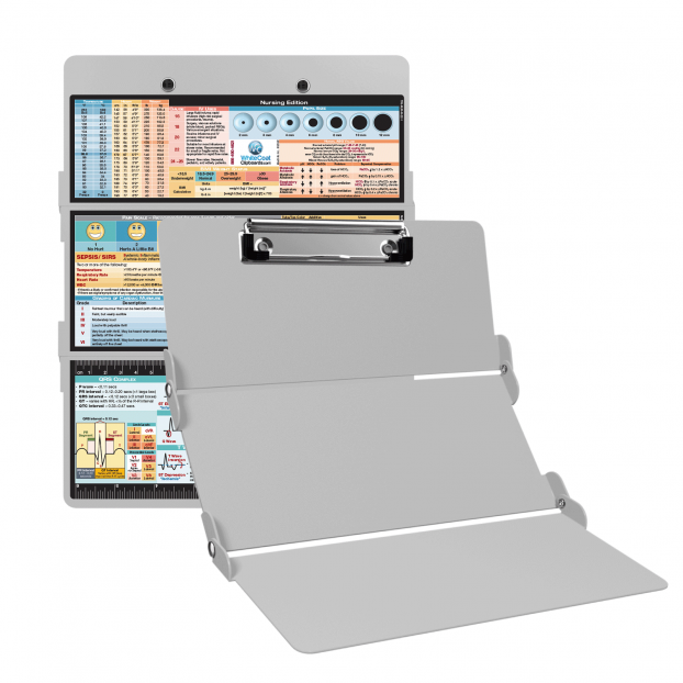 WhiteCoat Clipboard® Trifold - White Nursing Edition