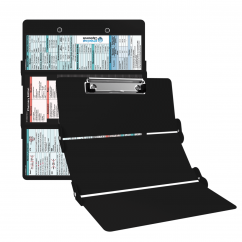 WhiteCoat Clipboard® Trifold - Black Pharmacy Edition