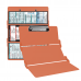 WhiteCoat Clipboard® Trifold - Coral Pharmacy Edition