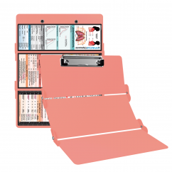 WhiteCoat Clipboard® Trifold - Coral Respiratory Therapy Edition
