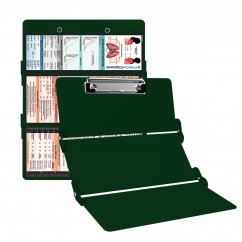 WhiteCoat Clipboard® Trifold - Green Respiratory Therapy Edition