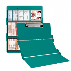 WhiteCoat Clipboard® Trifold - Teal Respiratory Therapy Edition