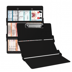 WhiteCoat Clipboard® Trifold - Blackout Respiratory Therapy Edition
