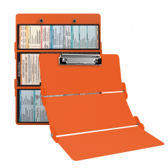 WhiteCoat Clipboard® Trifold - Orange Medical Edition