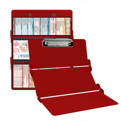 WhiteCoat Clipboard® Trifold - Red Medical Edition