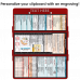 WhiteCoat Clipboard® Trifold - Red Medical Edition